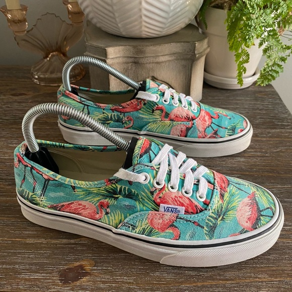 VANS Van Doren Flamingo Low Skateboarding Shoes Lace Up Sneakers Turquoise Pink - Picture 4 of 12
